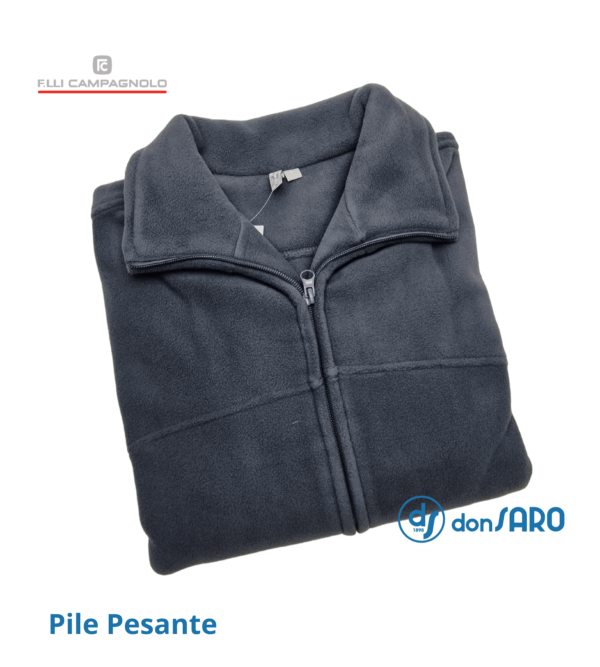 Felpa uomo pile pesante con cerniera, Campagnolo 4B101-7 - immagine 7