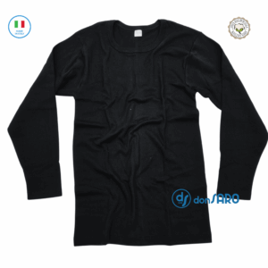 Maglia Uomo caldo cotone manica lunga nero 33 Chiara