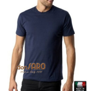 Maglia uomo cotone mezza manica girocollo Blu Fragi America