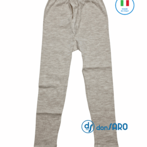 Mutanda lunga uomo lana pesante beige, Chiara 65