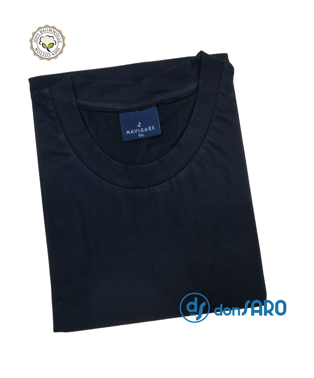T-shirt uomo Navigare 513 cotone, manica corta girocollo – Donsaro