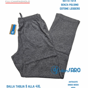 Pantalone tuta uomo cotone senza polsini, Campagnolo 42020-7
