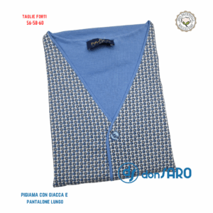 Pigiama uomo calibrato puro cotone con giacca 566 MAXI