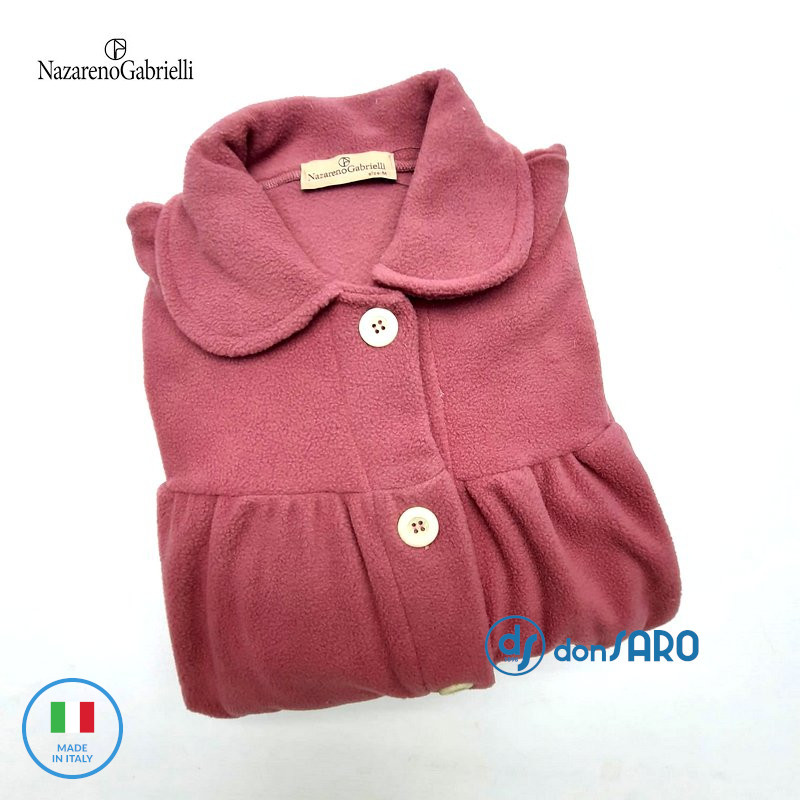 Barandi Vestaglia Corta Con Zip Pile Con Cerniera Vestaglia Casa