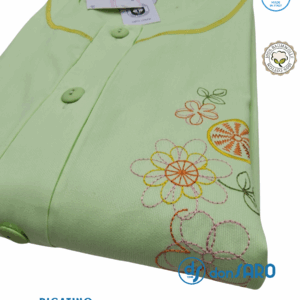 Vestaglia donna in rigatino abbottonata, Vilfram 4603