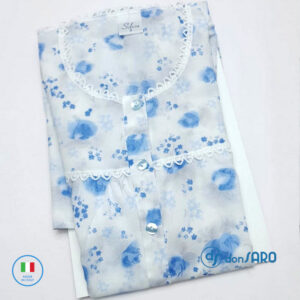 Camicia da notte mezza manica cotone batista SILVIA 1018