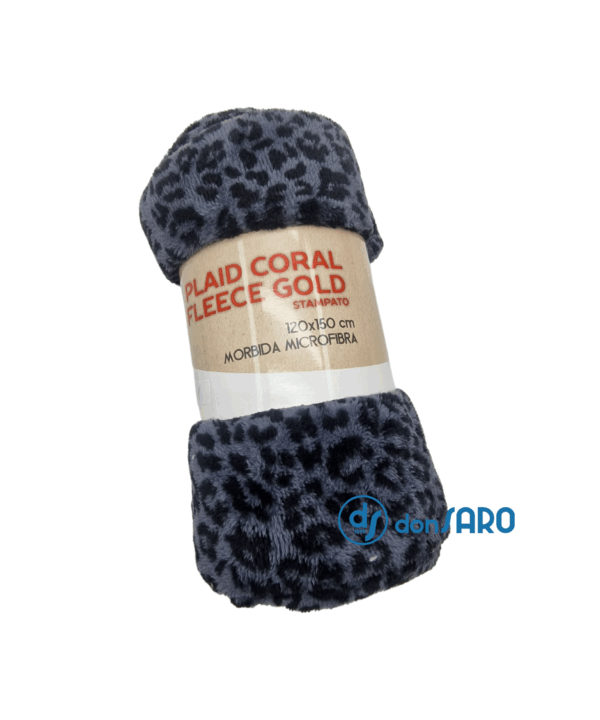 Plaid microfibra coral fleece fantasia, Gold Sofficino - immagine 13