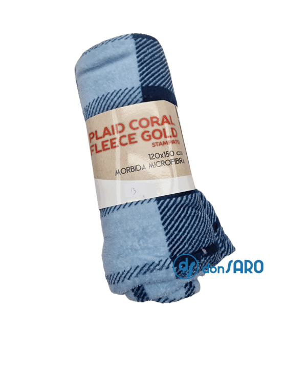 Plaid microfibra coral fleece fantasia, Gold Sofficino - immagine 26
