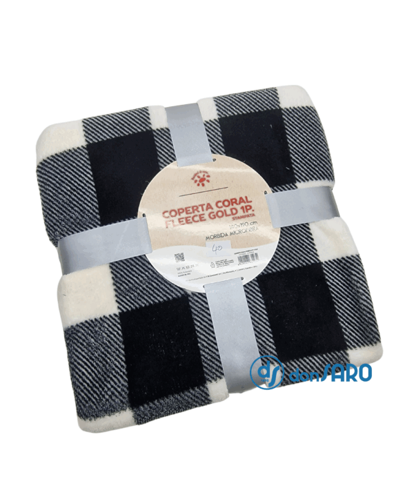 Plaid microfibra coral fleece fantasia, Gold Sofficino - immagine 28
