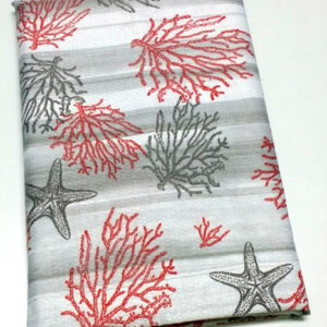 Copriletto cotone Piquet STELLE MARINE e CORALLI