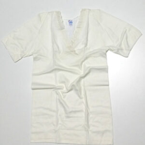 Maglia donna mezza manica garbo di seno cotone e lana 369
