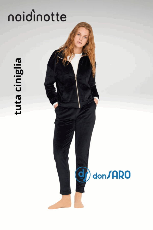 Tuta donna ciniglia felpata super soft touch noidinotte 8863 - immagine 4