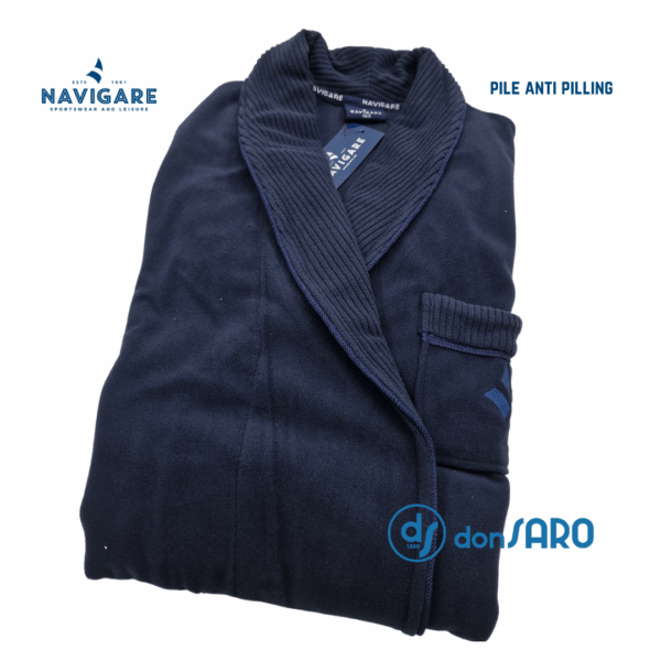 Giacca da camera uomo collo scialle pile, Navigare 14900 - immagine 6