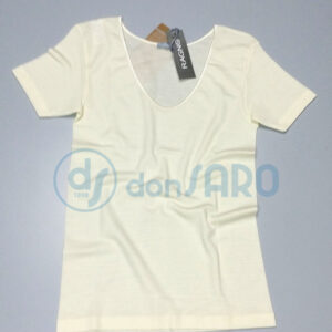 Maglia donna manica corta lana seta, Ragno 074027