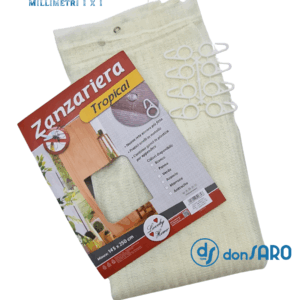 Tenda zanzariera con anelli e ganci a maglia fitta, Tropical