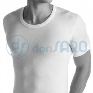 Maglia girocollo manica corta cotone lana, Alpina 800 ANL019