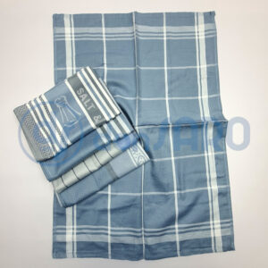 Set 5 strofinacci cotone Jacquard tinto in filo, Niagara