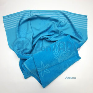 Telo Mare double face Spugna Jacquard, stelle e coralli