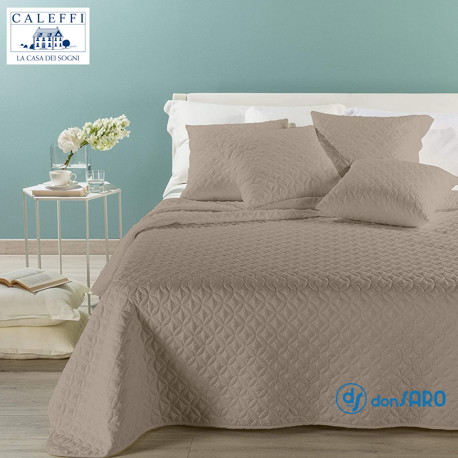 Copriletto primaverile trapuntato microfibra CALEFFI Primula – Donsaro