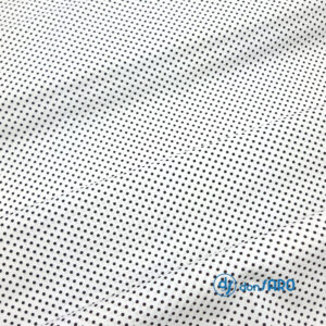 Tessuto di Cotone pois stampato piccoli fondo bianco
