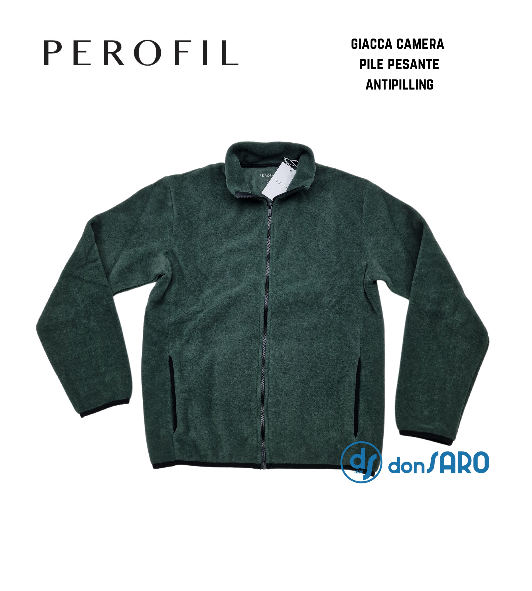 Giacca da camera con cerniera uomo Pile, Perofil 92382 – Donsaro