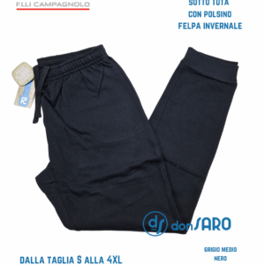 Pantalone tuta uomo felpa con polsino, Campagnolo 4R988-7