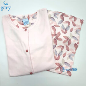 Pigiama donna aperto davanti caldo cotone, Gary 50013