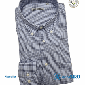 Camicia uomo flanella quadro piccolo, no-logo Nevada
