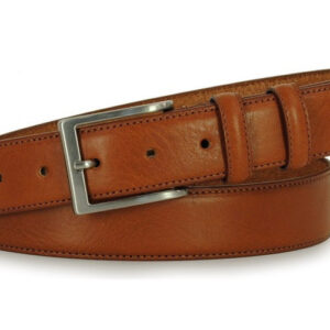 Cintura classica in pelle liscia Cognac, Adpel 9543S