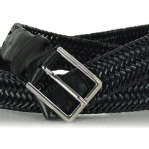 Cintura intrecciata elastica in pelle, Adpel 9703