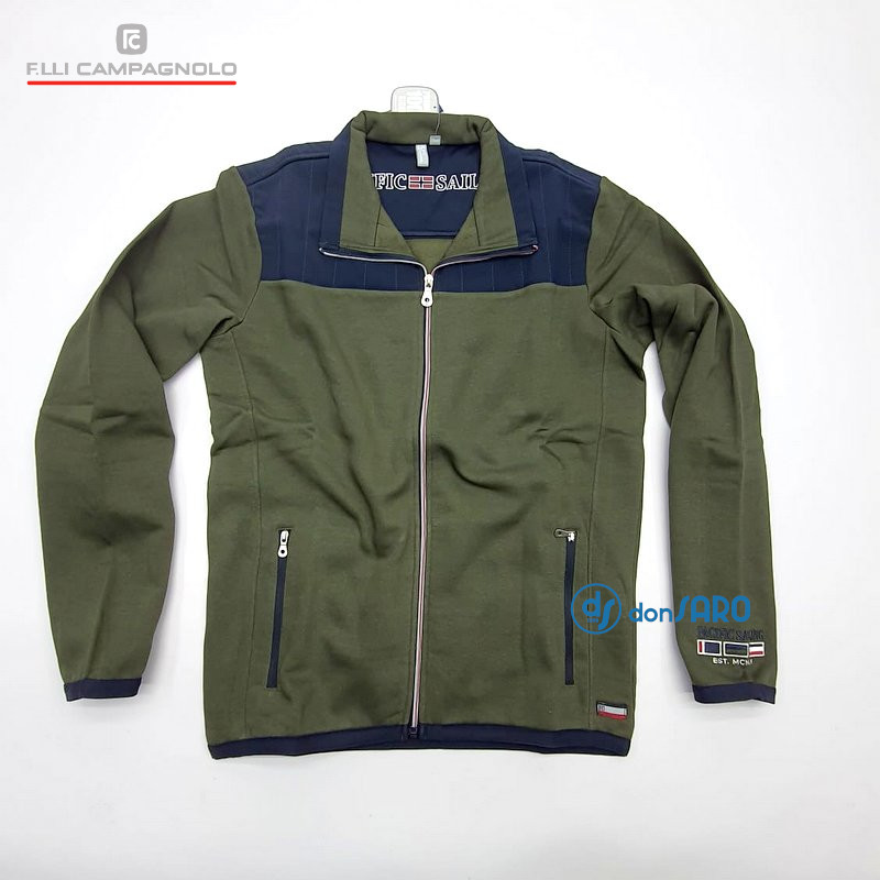 Felpa uomo con cerniera Pacific Sail, Campagnolo 2F6697 – Donsaro