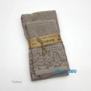 Coppia asciugamani cotone Jacquard, Sveva