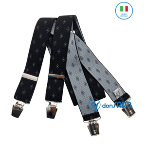 Bretelle uomo con clips fantasia made Italia, Fantasy 939