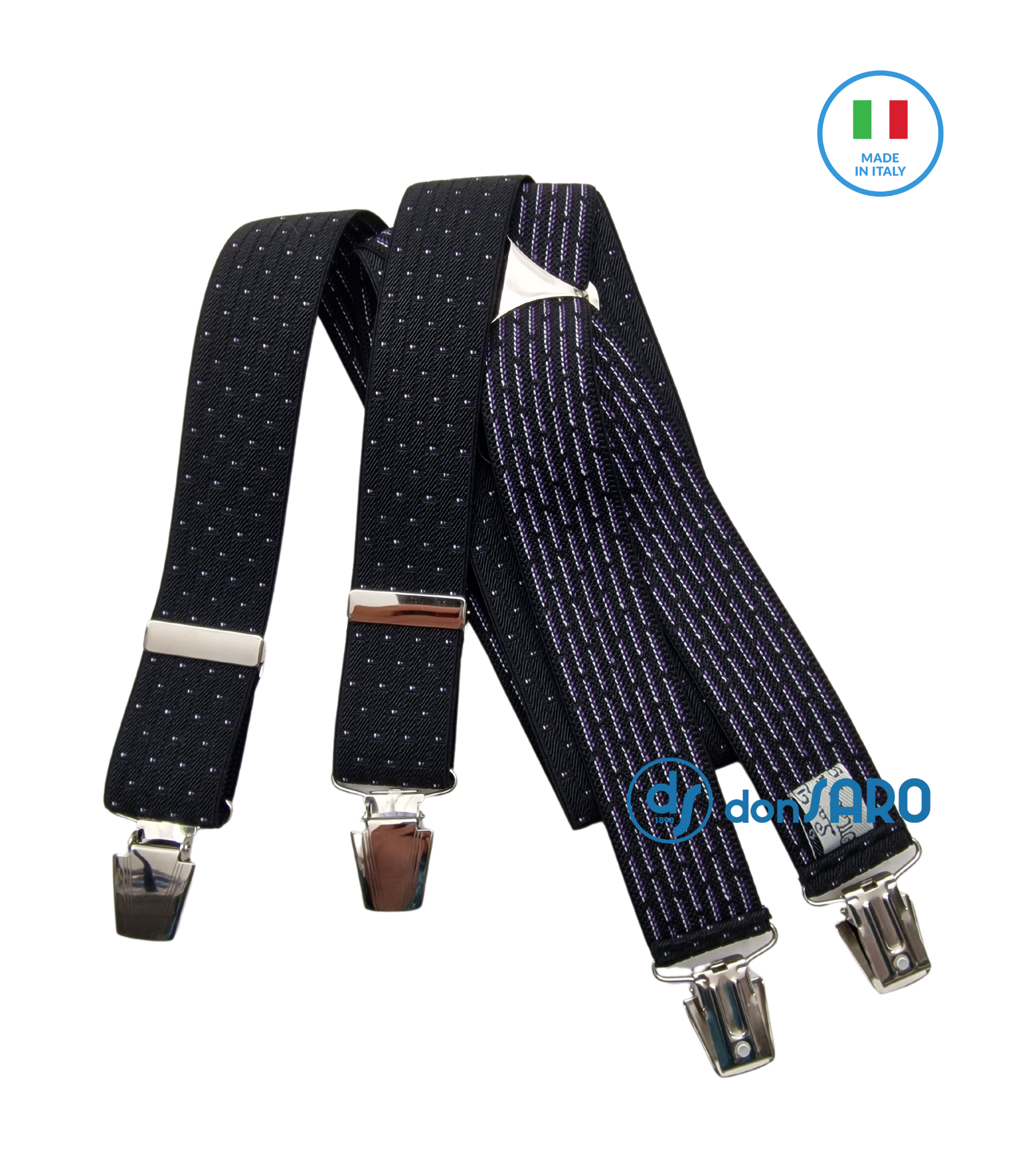 Bretelle Colorate Uomo Bretelle San Patrizio AMPIL - Regolabili Fino A 119cm Con Clip Metalliche Bretelle Regolabili - Foto 5