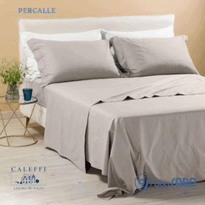 Completo lenzuola matrimoniale percalle, Caleffi Diamante