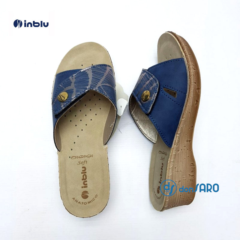 Inblu Ciabatte Donna Con Strappo | Plantare Anatomico Imbottito, Tacco 4,5 Cm, Plateau 1,5 Cm | Ecopelle, Taglie 35-41, Made In Italy