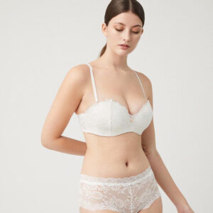 Slip midi donna in pizzo per sposa bianco, Ysabel Mora 10426