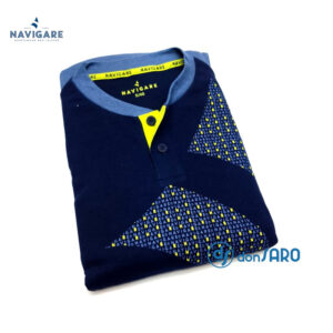 Navigare, pigiama uomo caldo cotone navy, B2141356