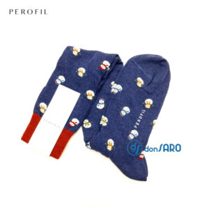 Perofil, calze uomo lunghe interlok, fantasy pupazzi di neve