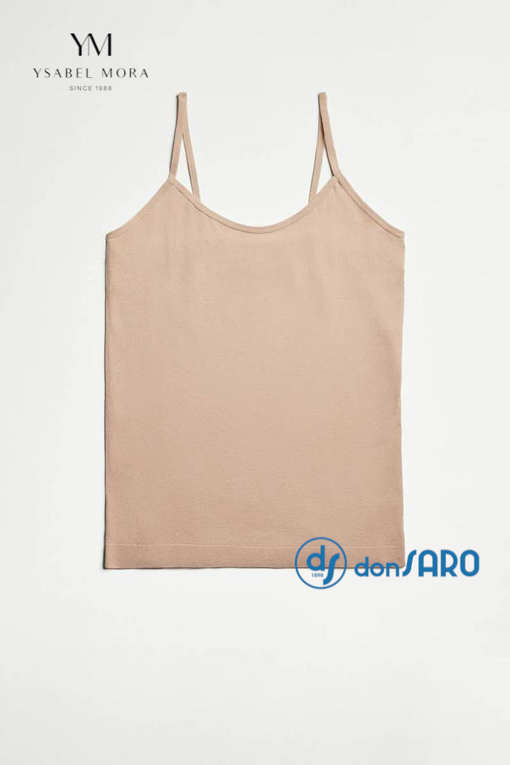 Spalla Larga Zara Canotta Raso Top Donna Con Bretelle Strette