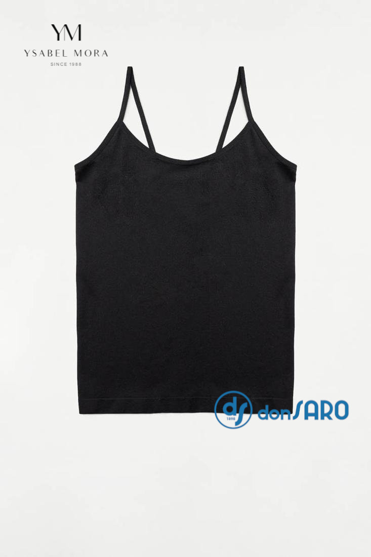 Top donna con bretelle strette microfibra, Ysabel Mora 19105 – Donsaro