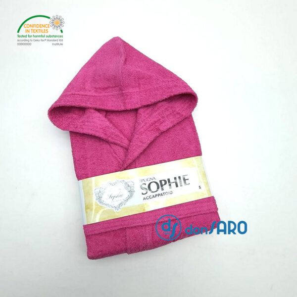Accappatoio unisex spugna e cappuccio miglior prezzo, Sophie - immagine 3