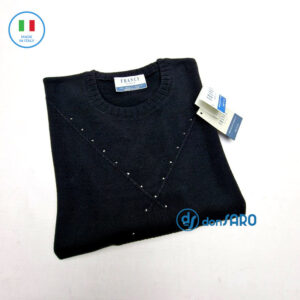 Maglia donna girocollo lana rasata operata strass Raipan 730
