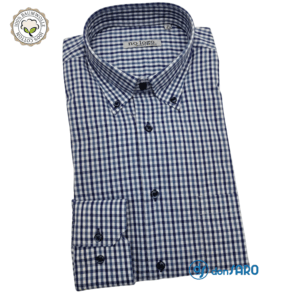 Camicia uomo manica lunga cotone botton down, No Logo Ganna