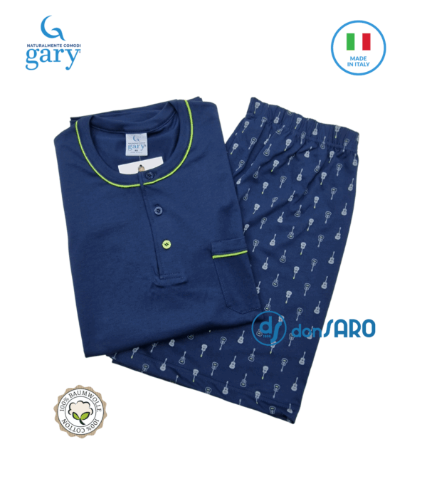Pigiama uomo estivo cotone jersey manica corta, Gary R65055 - immagine 10
