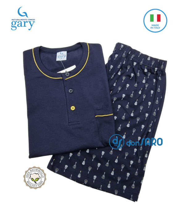 Pigiama uomo estivo cotone jersey manica corta, Gary R65055 - immagine 11