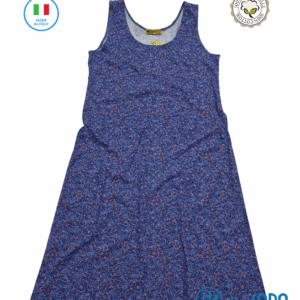 Abitino donna spalla larga cotone disegno margherite, 0437