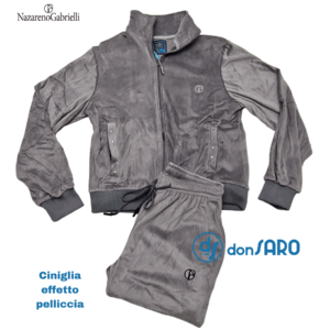 Tuta donna ciniglia effetto pelliccia Nazareno Gabrielli 4062