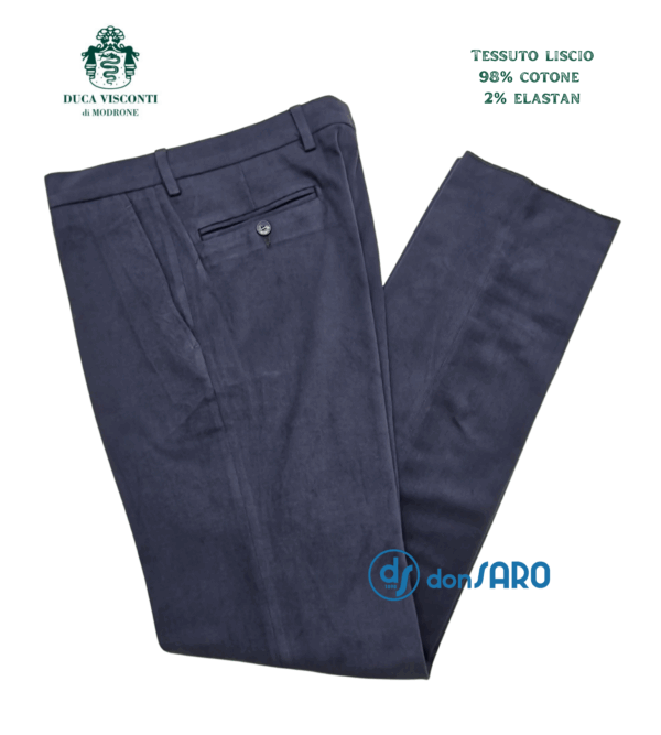 Pantalone uomo tessuto liscio Duca Visconti Modrone, 472 - immagine 2