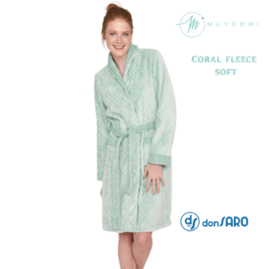 Vestaglia donna abbottonata coral fleece soft, Muydemi 274307